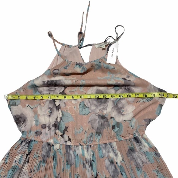 ANTHRO First Monday Pink Floral Ribbed Skirt Dress - Picture 10 of 12